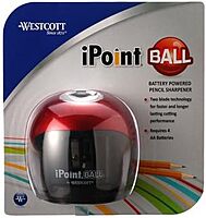 Westcott iPoint Ball Battery Pencil Sharpener Single iPoint Ball