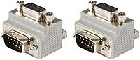 StarTech.com Right Angle DB9 to DB9 Serial Cable Adapter Type 2 - M/F (GC99MFRA2),Gray (Pack of 2) 1 Count (Pack of 2)