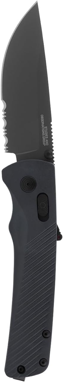 SOG Flash AT Ambidextrous Partially Serrated Folding Pocket Knife D2 Steel