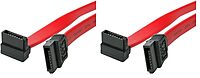 StarTech.com 12in SATA to Right Angle SATA Serial ATA Cable (SATA12RA1) (Pack of 2) 1 Count (Pack of 2)