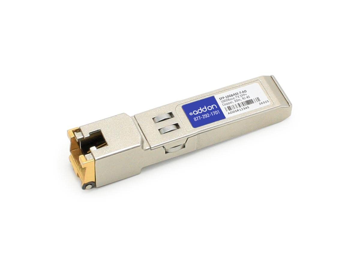 AddOn MSA and TAA Compliant 10GBase-TX SFP+ Transceiver (Copper, 30m, RJ-45)