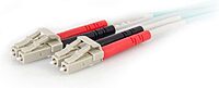 C2G OM4 Duplex Multimode LC-LC Fiber Optic Cable, Aqua PVC