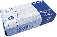 Interplast Group Integrated Bagging Systems Embossed Polyethylene Powder Free Disposable Gloves, Large, Clear, 500 Per Box