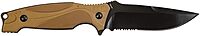 Smith & Wesson M&P M2.0 9in S.S. Full Tang Thin Fixed Blade Knife with 4in Drop Point Blade and Rubber FDE Handle