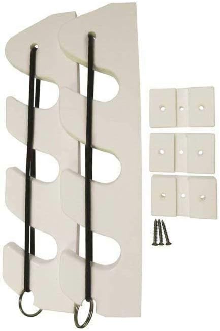 TACO Metals Taco Marine P03-133W 3-Rod Bungee Rod Holder - Pair, White