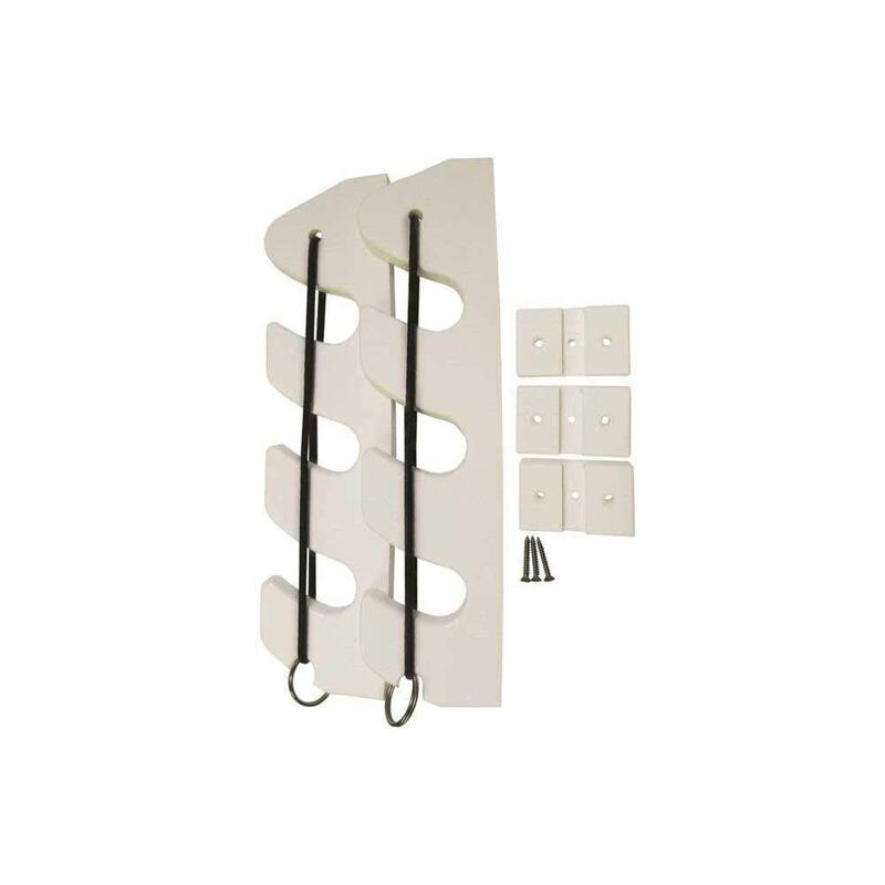 TACO Metals Taco Marine P03-133W 3-Rod Bungee Rod Holder - Pair, White