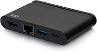C2G USB-C 4-in-1 Compact Dock with HDMI, USB-A, Ethernet, and USB-C Power Delivery up to 100W - 4K 30Hz