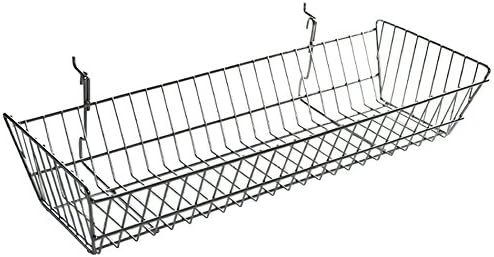 AZAR DISPLAYS Chrome Wire Sloped Baskets