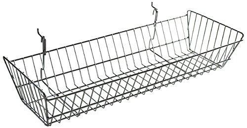 AZAR DISPLAYS Chrome Wire Sloped Baskets