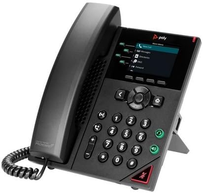 Poly VVX 250 IP Phone - Corded - Wall Mountable, Desktop - Black - TAA Compliant - VoIP - 2.8" LCD - PoE
