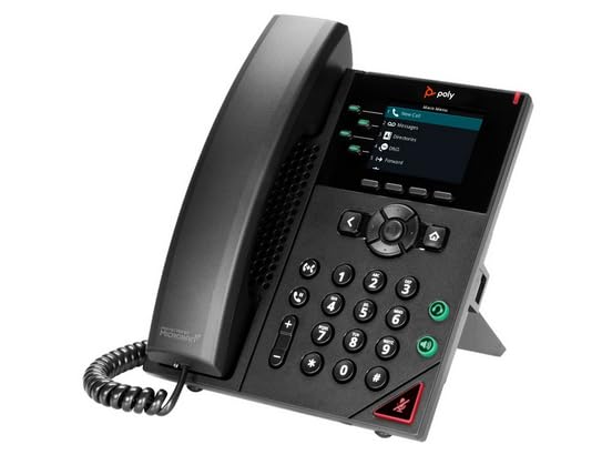 Poly VVX 250 IP Phone - Corded - Wall Mountable, Desktop - Black - TAA Compliant - VoIP - 2.8" LCD - PoE