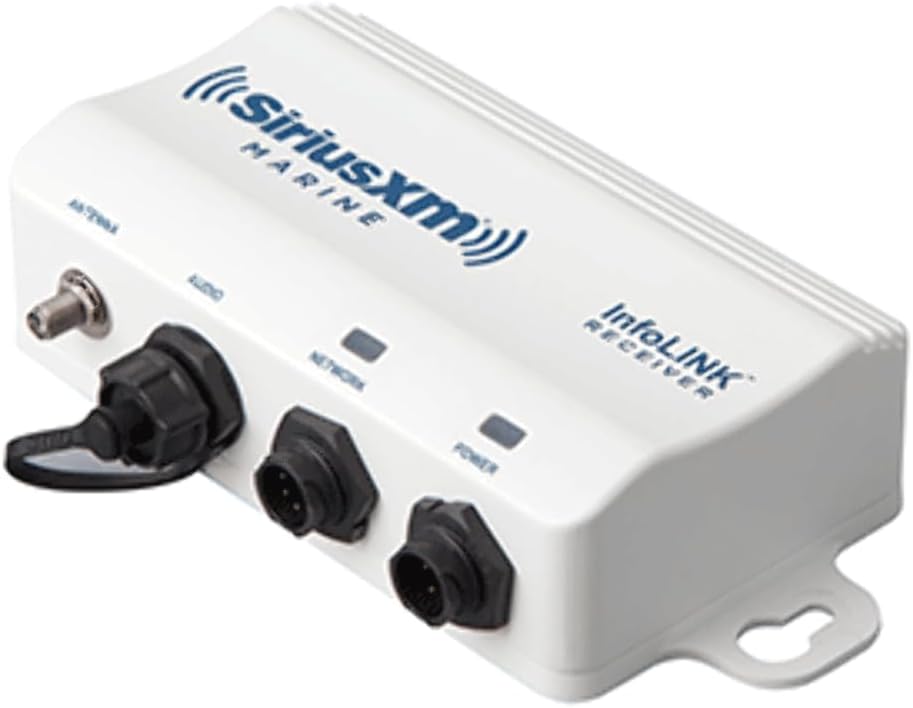 Raymarine E70499, SR200 SiriusXM InfoLINK Receiver, White, Small