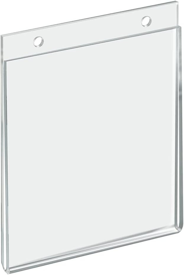 AZAR DISPLAYS U-Frame Wall-Mount Acrylic Sign Holders, Clear, Pack Of 10