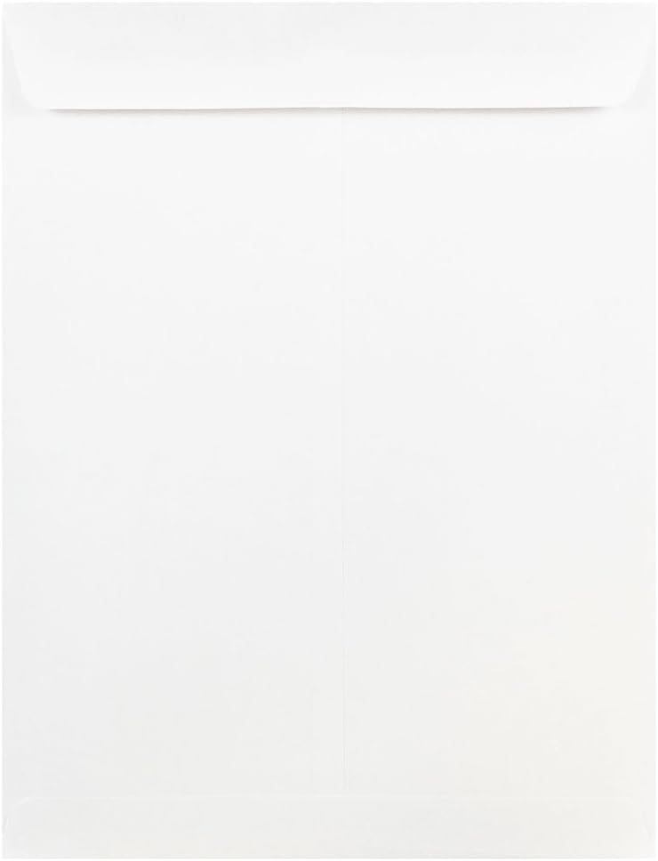 JAM Paper Open-End Catalog Envelopes with Gummed Closure - White
