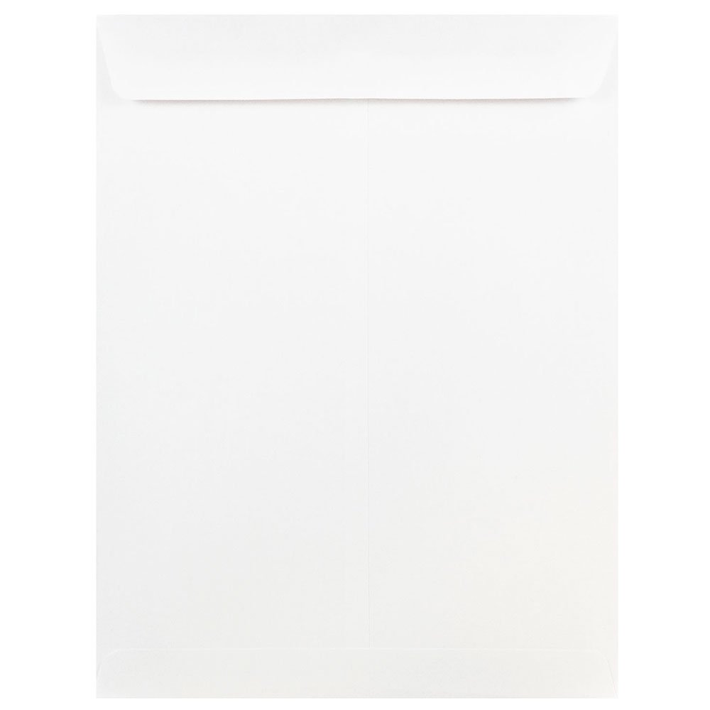 JAM Paper Open-End Catalog Envelopes with Gummed Closure - White