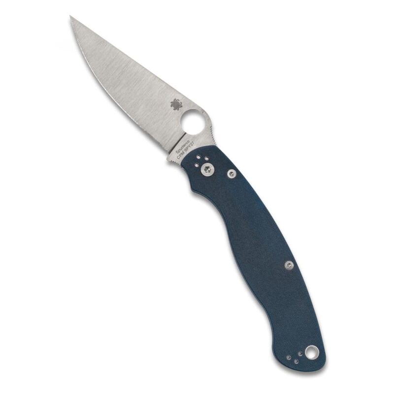 Spyderco Military 2 Folding Pocket Knife with 4 Inch CPM SPY27 Steel Blade and G-10 Handle - Everyday Carry - PlainEdge - C36GPCBL2