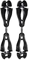 Ergodyne Squids 3420 Swiveling Dual-Clip Glove Holders, 5-1/2 in, Black - Set of 6