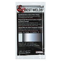 BEST WELDS 901-932-115-12 - 2" Glass Silver Mirror Filter Plate, Silver/12, 2" x 4.25"