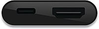 Belkin USB-C to HDMI + Charge Adapter, HDMI/USB-C(F)/USB-C(M), 2.53", Black