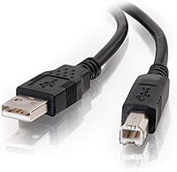 C2G USB Cable, USB 2.0 Cable, USB A to B Cable, 3.28 Feet (1 Meter), Black, Cables to Go 28101