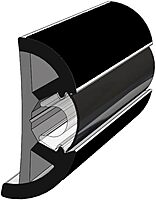 TACO Marine V11-9990BBK60-2 SuproFlex Rub Rail Kit - 60' x 2" x 29/32", Black