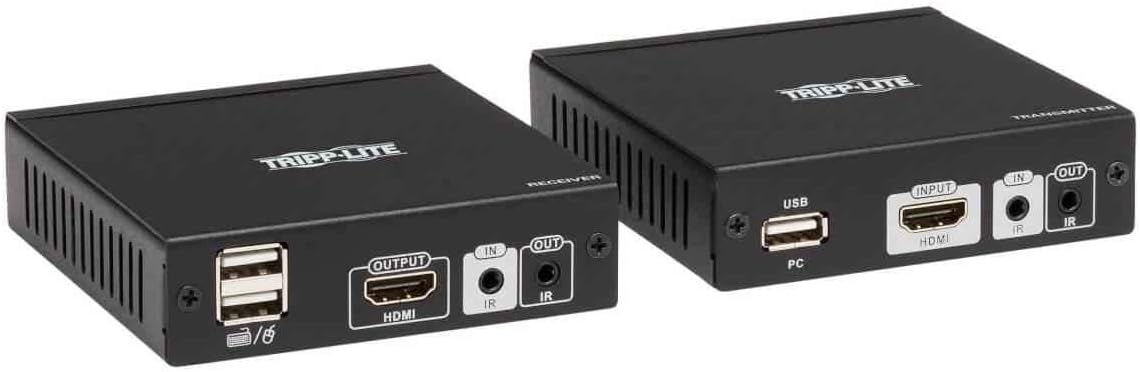 Tripp Lite HDMI HDBaseT KVM Console Extender Over Cat6, 4k HDMI Video Extender, 2 USB Ports, IR, 4K @ 30 Hz