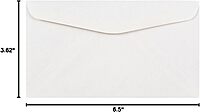 JAM PAPER #6 3/4 Business Booklet Envelopes - 3 5/8 x 6 1/2 - White - 25/pack