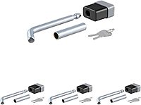 CURT 23024 Trailer Hitch Lock, 1/2-Inch Pin Diameter, 5/8-Inch Adapter, Fits 1-1/4 or 2-Inch Receiver (Pack of 4) No Size