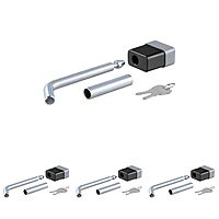 CURT 23024 Trailer Hitch Lock, 1/2-Inch Pin Diameter, 5/8-Inch Adapter, Fits 1-1/4 or 2-Inch Receiver (Pack of 4) No Size