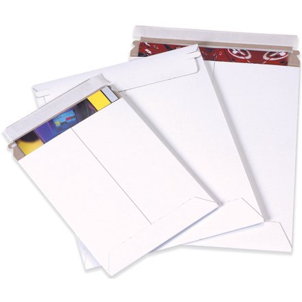 Partners Self-Seal Flat Mailers, 9.75 x 12.25 in, White - Pack of 100 (Case)