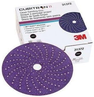 3M CUBITRON II 6" Hook-and-Loop Clean Sanding Discs, 250 Count