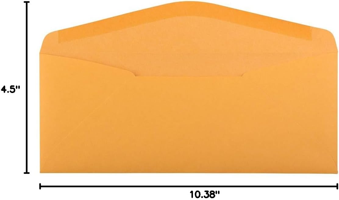 JAM PAPER Brown Kraft Manila Booklet Envelopes with Gummed Closure