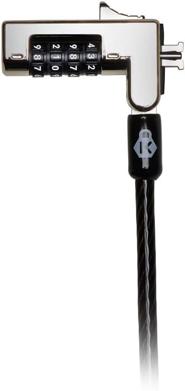 Kensington Slim Combo Lock for Standard Slot - Resettable - 4-Digit - Carbon Steel - for Notebook