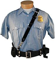 BOSTON LEATHER Sam Browne Shoulder Strap with D-Rings