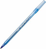 BIC Round Stic Xtra-Life Ballpoint Pens, Medium Point, 1.0 mm, Translucent Barrel, Blue Ink, 60/Pack