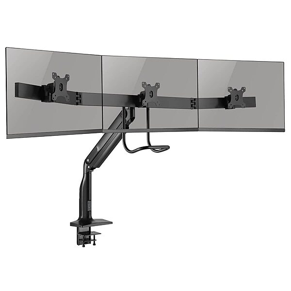 TRIPP LITE DMPDT1732AM Safe-IT Precision-Placement Triple 17-32 inch Monitor Desktop Mount, 90-Degree Rotation