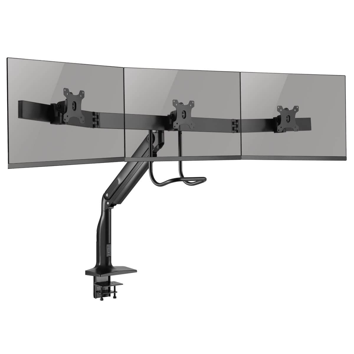 TRIPP LITE DMPDT1732AM Safe-IT Precision-Placement Triple 17-32 inch Monitor Desktop Mount, 90-Degree Rotation