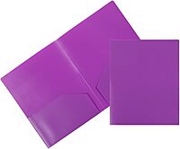 JAM Paper Heavy-Duty 2-Pocket Plastic Presentation Folders - Letter Size