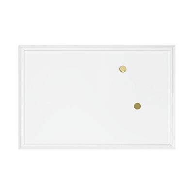 U Brands Farmhouse Magnetic Dry Erase Board, 30"x20", White Wood Style Frame, Includes 2 Magnets 30"W x 20"H