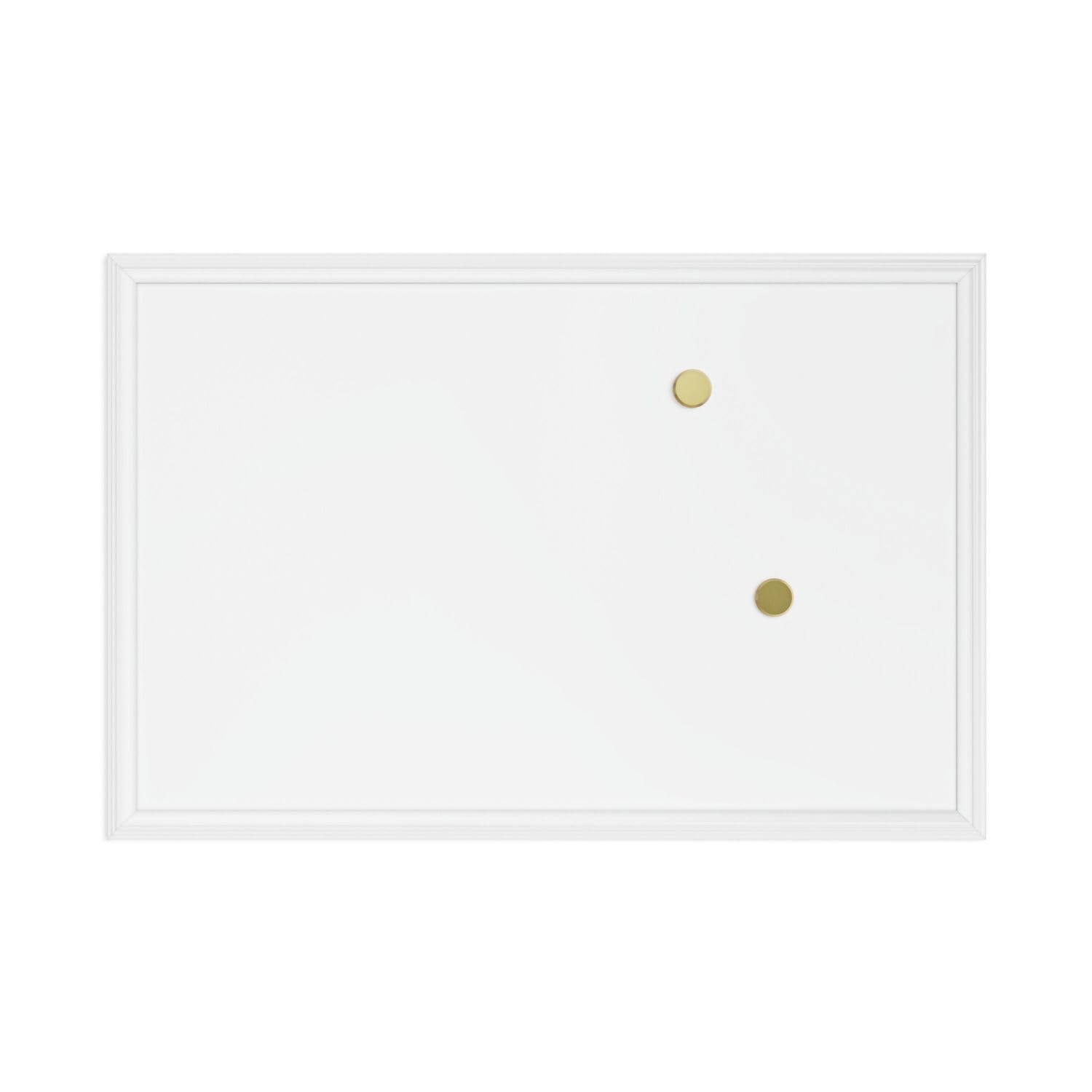 U Brands Farmhouse Magnetic Dry Erase Board, 30"x20", White Wood Style Frame, Includes 2 Magnets 30"W x 20"H