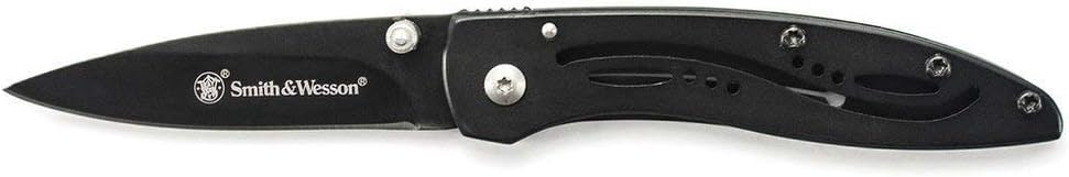 Smith & Wesson CKLPB 5.3in High Carbon S.S. Folding Knife with a 3.2in Drop Point Blade and Stainless Steel Handle