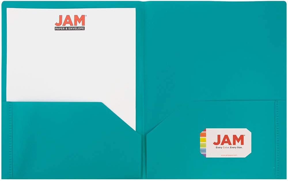JAM Paper Plastic 2-Pocket POP Folders