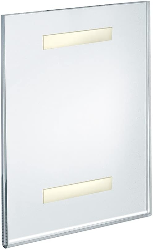 AZAR DISPLAYS Clear Acrylic Self Adhesive Wall Sign Holder Frames - Pack of 10