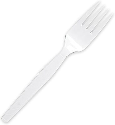 Genuine Joe Heavyweight White Plastic Forks (Pack of 100)