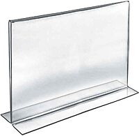 Azar Displays Double-Foot 2-Sided Acrylic Sign Holders