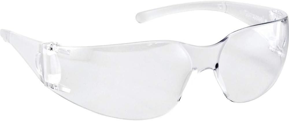 Safety Glass: Uncoated, Polycarbonate, Clear Lenses, Frameless, UV Protection