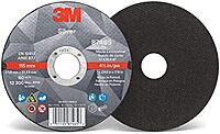 3M 87465 Silver Cut-off Wheel, 4-1/2" x 0.45" x 7/8" T1, Ceramic Grain, 36 Grit, Lot of 50