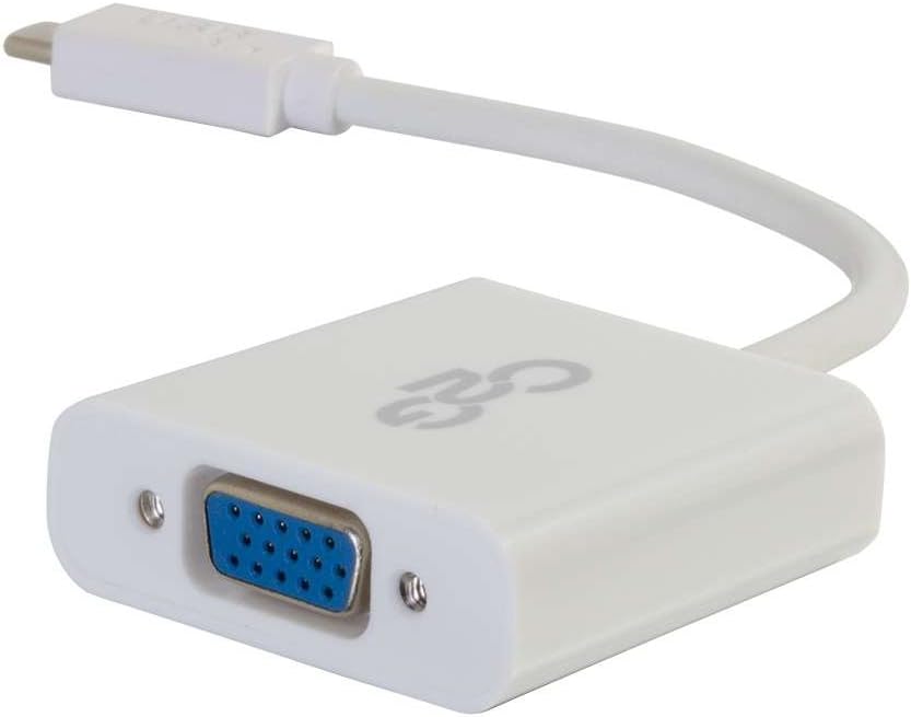 C2G/Cables To Go 29472 USB 3.1 USB-C to VGA Video Adapter - White (TAA Compliant)