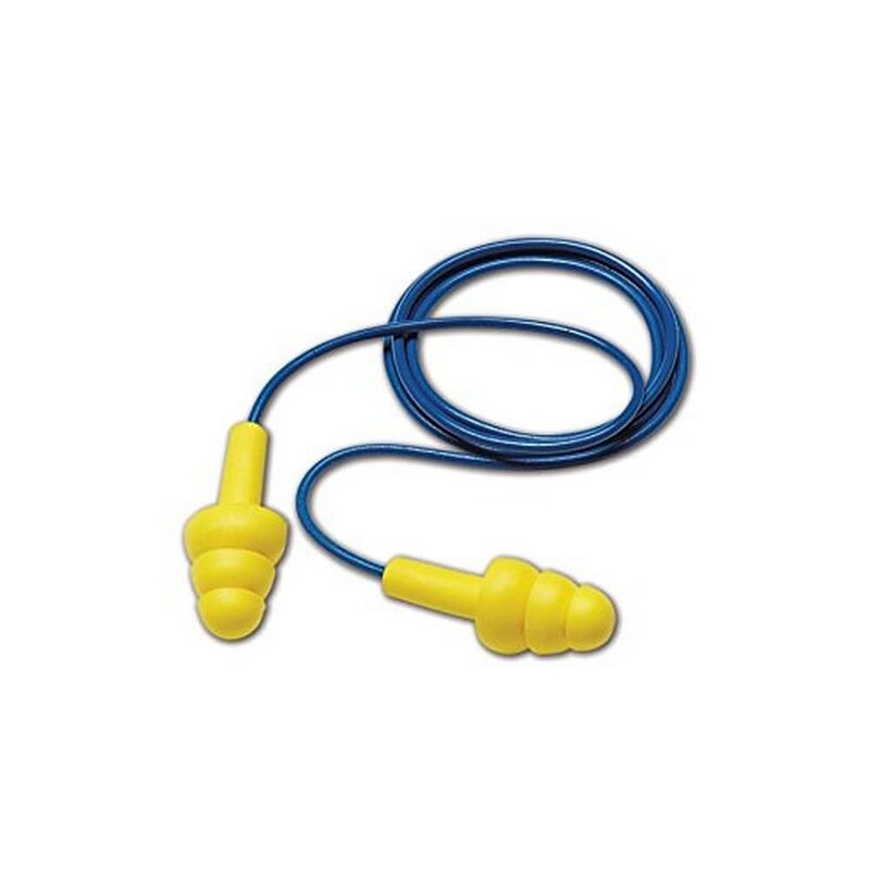 3M 10080529400038 3M 340-4004 Ultra Fit Reusable Corded Earplugs, OSFA, Blue, One Size Fits All (Pack of 100)