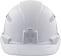 Klein Tools 60105 Hard Hat, Vented Cap Style, Padded Self-Wicking Odor-Resistant Sweatband, White